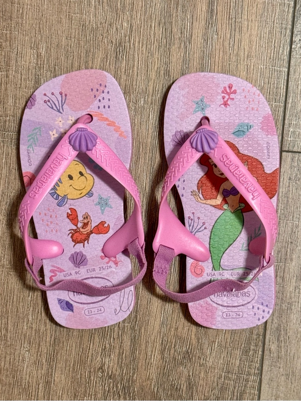 Havaianas Kids Pink Mermaid & Sea Friends Flip Flops
